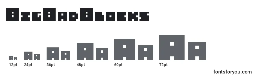 BigBadBlocks Font Sizes