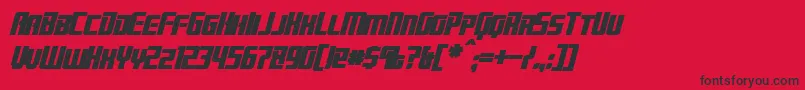 BrainstormBoldItalic Font – Black Fonts on Red Background