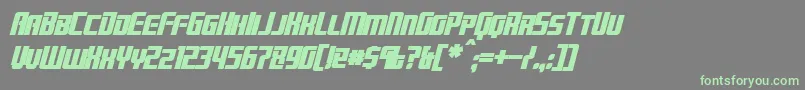 BrainstormBoldItalic-Schriftart – Grüne Schriften auf grauem Hintergrund