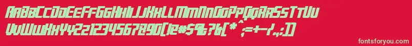 BrainstormBoldItalic Font – Green Fonts on Red Background