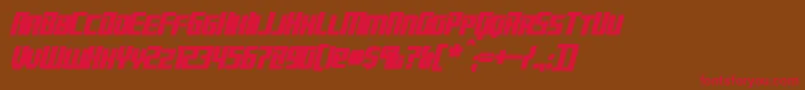 BrainstormBoldItalic Font – Red Fonts on Brown Background