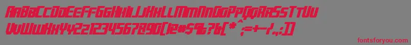 BrainstormBoldItalic Font – Red Fonts on Gray Background