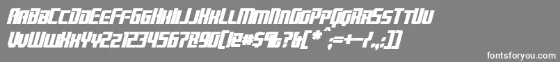 フォントBrainstormBoldItalic – 灰色の背景に白い文字