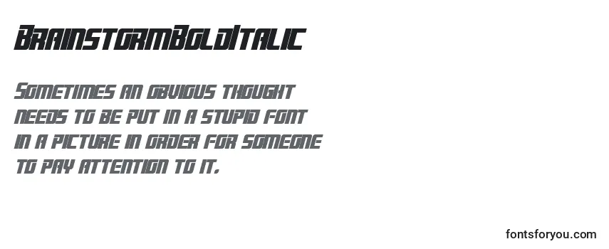 BrainstormBoldItalic Font