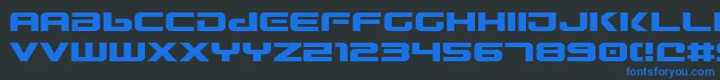 Gunv2 Font – Blue Fonts on Black Background