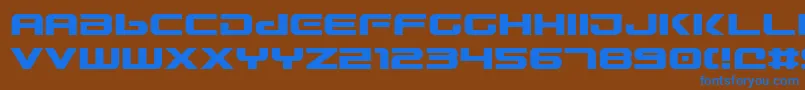 Gunv2 Font – Blue Fonts on Brown Background