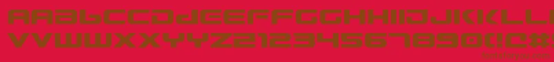 Gunv2 Font – Brown Fonts on Red Background