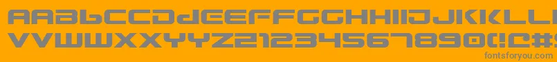 Gunv2 Font – Gray Fonts on Orange Background
