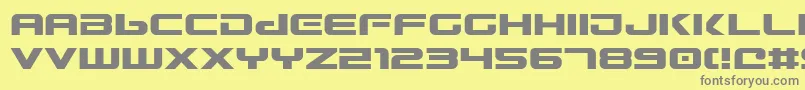 Gunv2 Font – Gray Fonts on Yellow Background