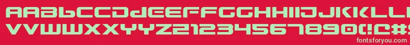 Gunv2 Font – Green Fonts on Red Background