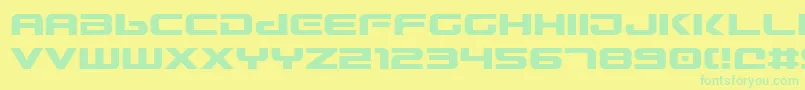 Gunv2 Font – Green Fonts on Yellow Background