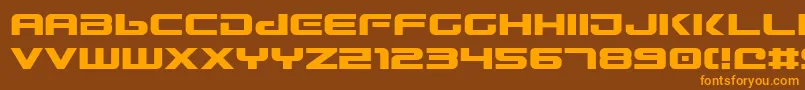 Gunv2 Font – Orange Fonts on Brown Background