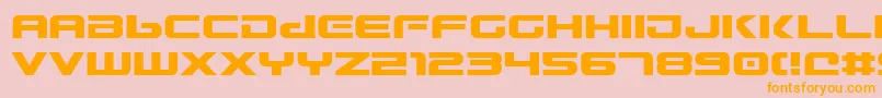 Gunv2 Font – Orange Fonts on Pink Background
