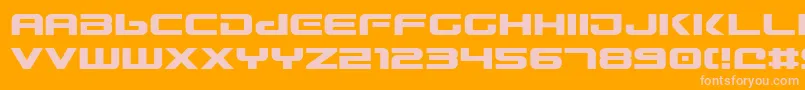 Czcionka Gunv2 – różowe czcionki na pomarańczowym tle