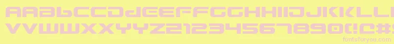 Gunv2 Font – Pink Fonts on Yellow Background