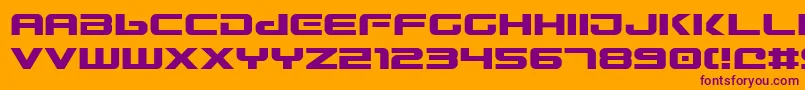 Gunv2 Font – Purple Fonts on Orange Background