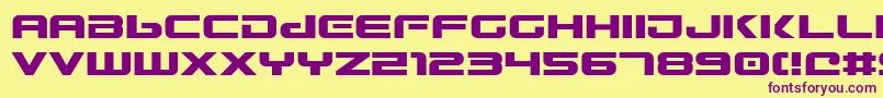 Gunv2 Font – Purple Fonts on Yellow Background