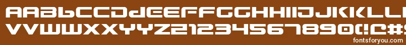 Gunv2 Font – White Fonts on Brown Background