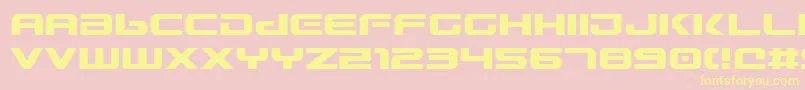 Gunv2-Schriftart – Gelbe Schriften auf rosa Hintergrund