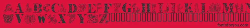 DecoDuet Font – Black Fonts on Red Background