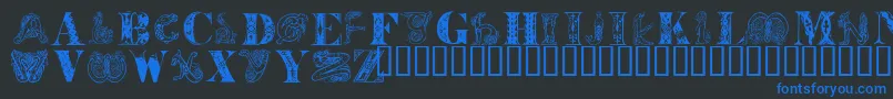 DecoDuet Font – Blue Fonts on Black Background