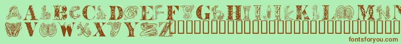 DecoDuet Font – Brown Fonts on Green Background