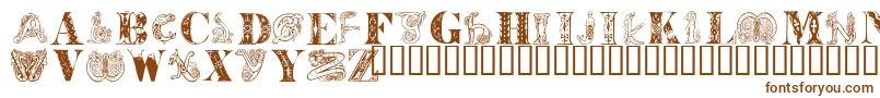 DecoDuet-fontti – ruskeat fontit valkoisella taustalla