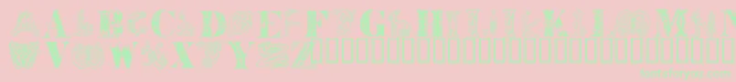 DecoDuet Font – Green Fonts on Pink Background