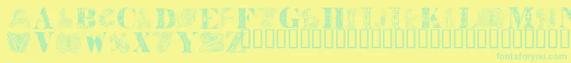 DecoDuet Font – Green Fonts on Yellow Background