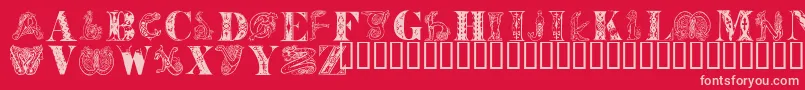 DecoDuet Font – Pink Fonts on Red Background