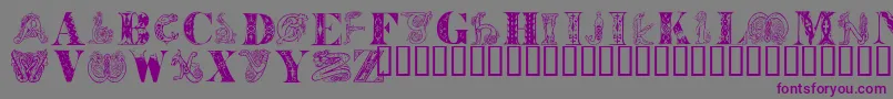Шрифт DecoDuet – фиолетовые шрифты на сером фоне