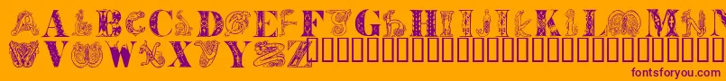 Шрифт DecoDuet – фиолетовые шрифты на оранжевом фоне