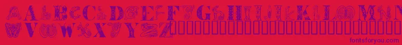 DecoDuet Font – Purple Fonts on Red Background