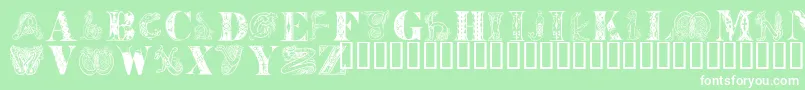 DecoDuet Font – White Fonts on Green Background