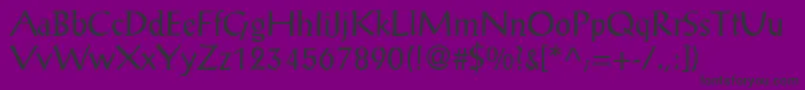 ProseantiqueNormal Font – Black Fonts on Purple Background