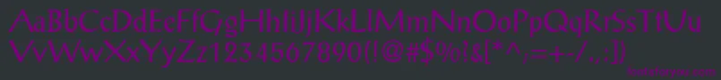 ProseantiqueNormal Font – Purple Fonts on Black Background