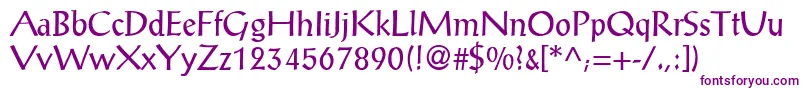 Шрифт ProseantiqueNormal – фиолетовые шрифты на белом фоне