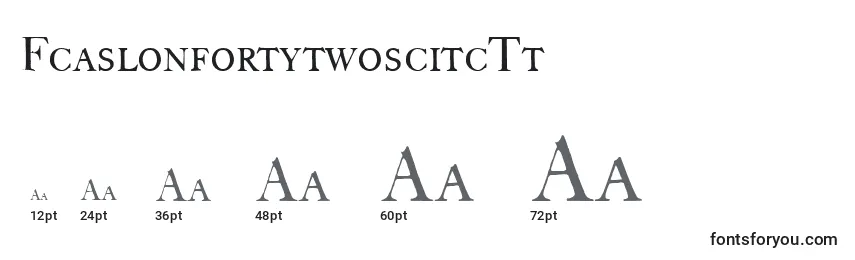 Размеры шрифта FcaslonfortytwoscitcTt