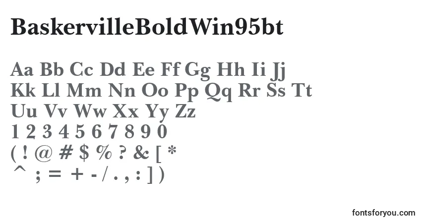 Fuente BaskervilleBoldWin95bt - alfabeto, números, caracteres especiales