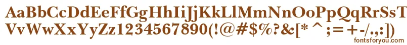 BaskervilleBoldWin95bt-fontti – ruskeat fontit valkoisella taustalla