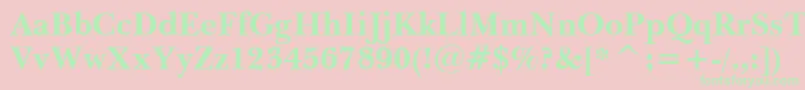 BaskervilleBoldWin95bt Font – Green Fonts on Pink Background