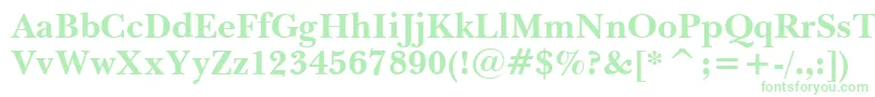 BaskervilleBoldWin95bt Font – Green Fonts on White Background