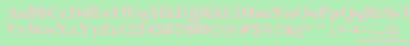 BaskervilleBoldWin95bt Font – Pink Fonts on Green Background