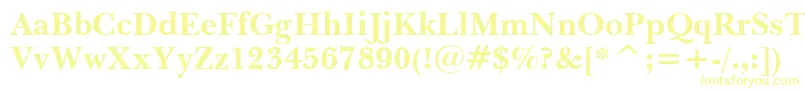 BaskervilleBoldWin95bt-fontti – keltaiset fontit