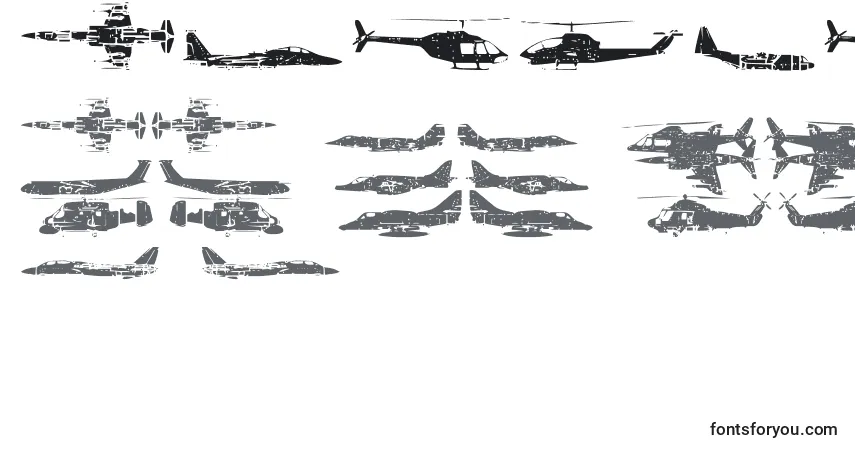 AirForce Font – alphabet, numbers, special characters
