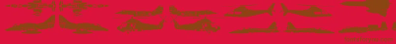 AirForce Font – Brown Fonts on Red Background