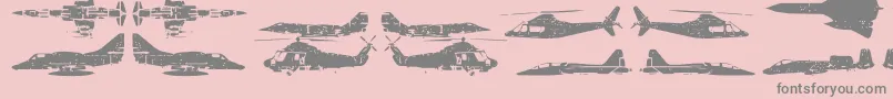 フォントAirForce – ピンクの背景に灰色の文字