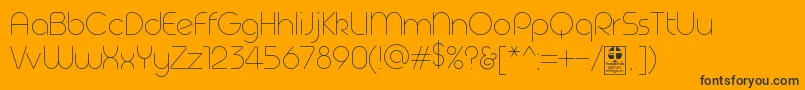 GeomaThinDemo Font – Black Fonts on Orange Background