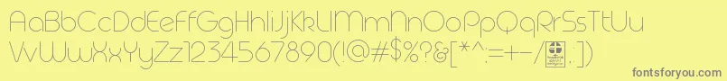 GeomaThinDemo Font – Gray Fonts on Yellow Background