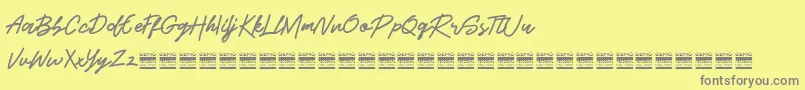 BeshinyDemo-Schriftart – Graue Schriften auf gelbem Hintergrund